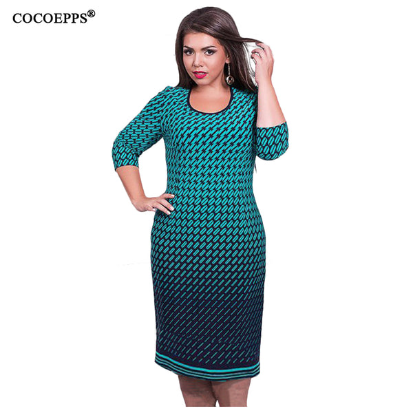 Elegant Autumn Winter women dress big size Women loose long dresses plus size dress Three Quarter casual dress L-6XL vestidos