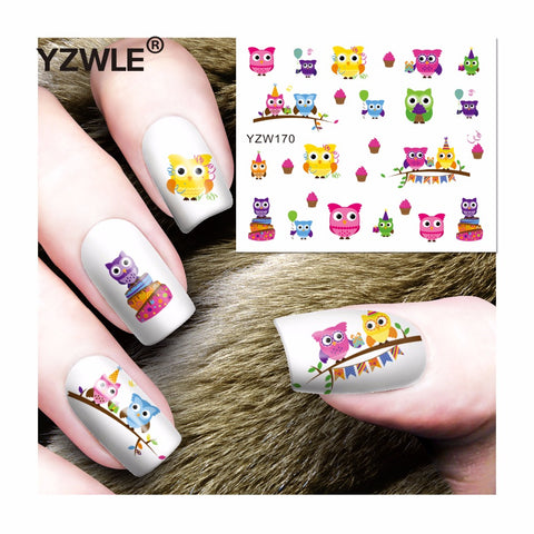 YZWLE 1 Sheet DIY Decals Nails Art Water Transfer Printing Stickers Accessories For Manicure Salon (YZW-170)
