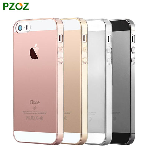 PZOZ For iPhone 5SE Silicone Case For Apple iPhone 5 Silicon Case Transparent 360 Supreme Black Pink 3D Mobile i Phone S SE
