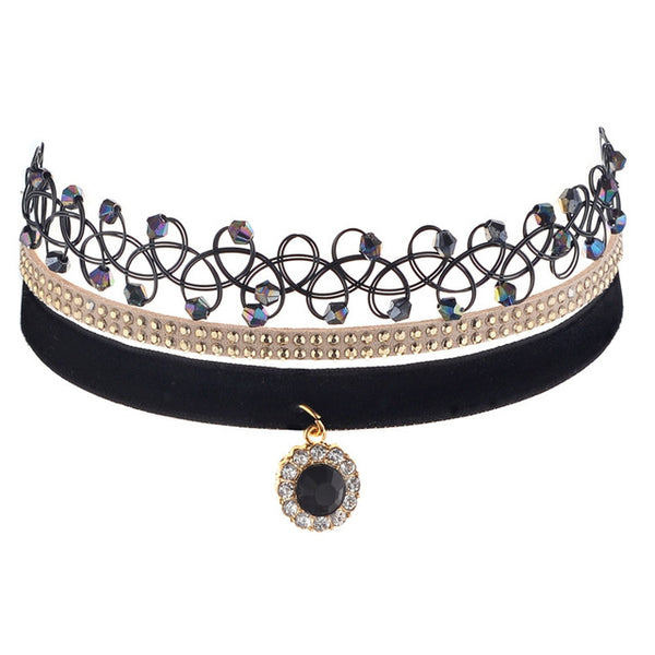 Danze Vintage Handmade Elegant Chain Choker Set Women Circle Leaf Necklace Pendants Fashion Ketting Jewelry Collares de perlas