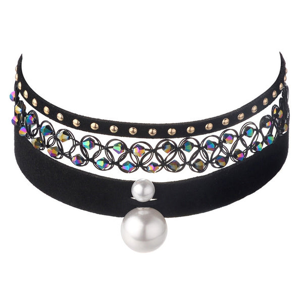 Danze Vintage Handmade Elegant Chain Choker Set Women Circle Leaf Necklace Pendants Fashion Ketting Jewelry Collares de perlas