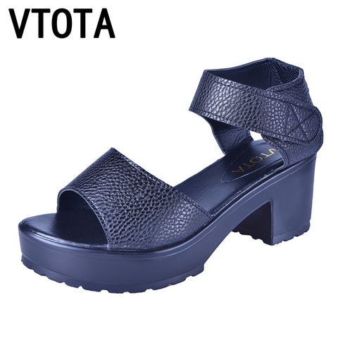 VTOTA Fashion Women Sandals Soft PU Summer Shoes Women Platform Sandals Open Toe Sandalias Trifle High-Heeled Women Shoes X401