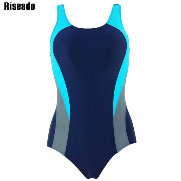 Riseado 2017 One Piece Swimsuit Swimwear Women Sports Backless Bodysuits Women's Swimsuits Splice Bathing Suits
