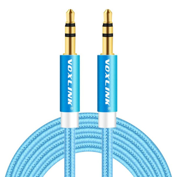 VOXLINK 1m/2m/3m Gold Plated Plug 3.5mm Aux Cable Male to Male Audio Cable Line For Car iPhone MP3/MP4 Headphone Speaker