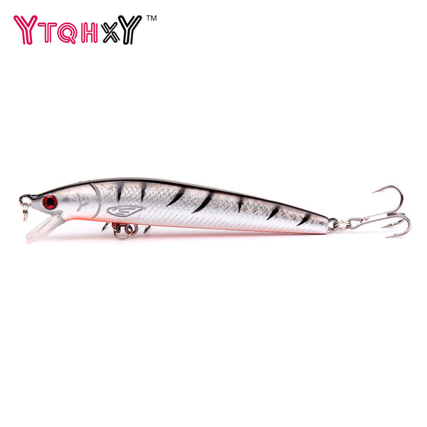 1PCS Minnow fishing lure 3D eyes 10cm 8.5g Pesca Bait Isca Artificial Peche wobbler 6# Hook Carp Fishing Tackle WQ202