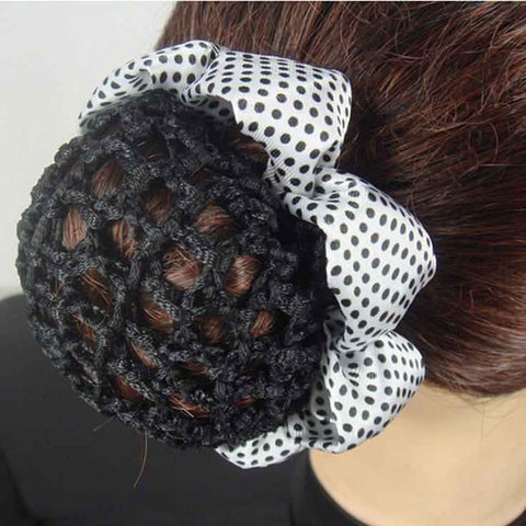 1PC Fashion Girl Women Dot Shiny Bun Cover Snood Ballet Dance Skating Hair Net Crochet Hairband Hair Accessories 2016 New