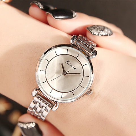 Ladies Time-limited Watches 2017 Women Watch Clover Famous Brand Fashion Stainless Steel Bracelet Quartz Wrist For Montre Femme