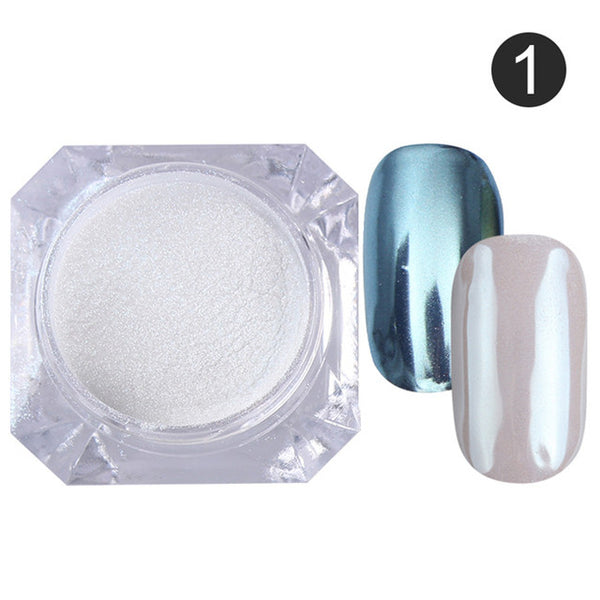 BORN PRETTY Mirror Nail Glitter Pigment Powder Gold Blue Purple Dust Manicure Nail Art Glitter Chrome Powder Decorations