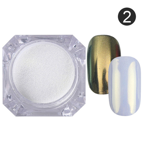 BORN PRETTY Mirror Nail Glitter Pigment Powder Gold Blue Purple Dust Manicure Nail Art Glitter Chrome Powder Decorations