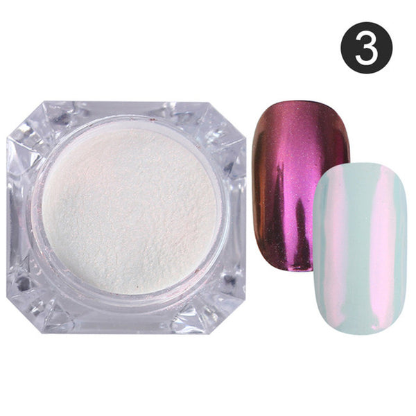 BORN PRETTY Mirror Nail Glitter Pigment Powder Gold Blue Purple Dust Manicure Nail Art Glitter Chrome Powder Decorations