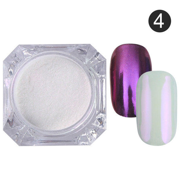 BORN PRETTY Mirror Nail Glitter Pigment Powder Gold Blue Purple Dust Manicure Nail Art Glitter Chrome Powder Decorations