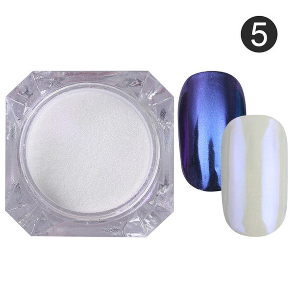 BORN PRETTY Mirror Nail Glitter Pigment Powder Gold Blue Purple Dust Manicure Nail Art Glitter Chrome Powder Decorations