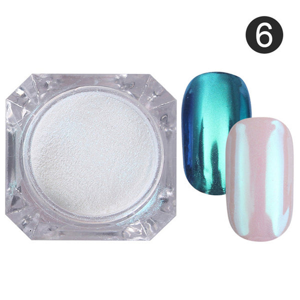 BORN PRETTY Mirror Nail Glitter Pigment Powder Gold Blue Purple Dust Manicure Nail Art Glitter Chrome Powder Decorations