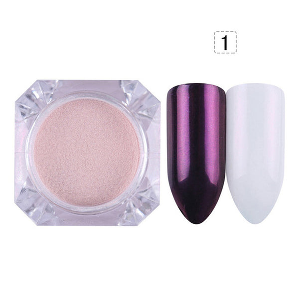 BORN PRETTY Mirror Nail Glitter Pigment Powder Gold Blue Purple Dust Manicure Nail Art Glitter Chrome Powder Decorations