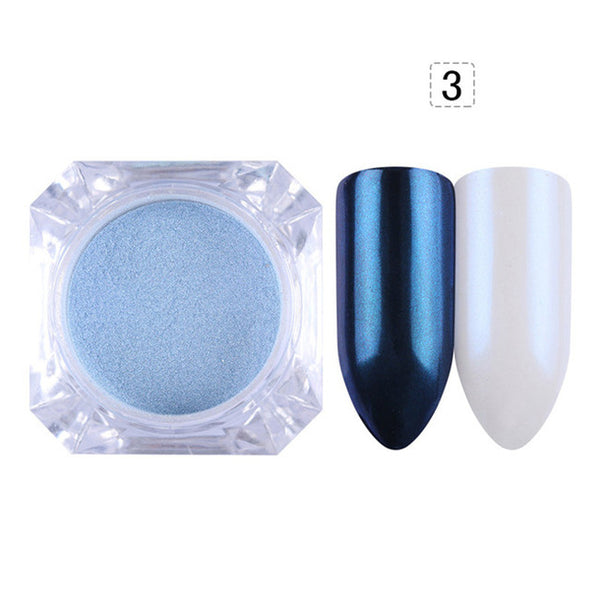 BORN PRETTY Mirror Nail Glitter Pigment Powder Gold Blue Purple Dust Manicure Nail Art Glitter Chrome Powder Decorations