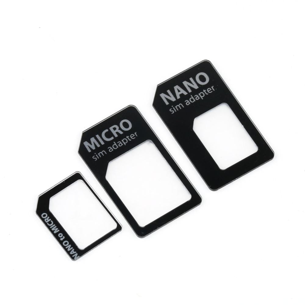 3 in 1 SIM MICRO SIM Adaptor Adapter for Nano SIM to Micro Standard for Apple for iPhone 5 5g 5th Drop Shipping