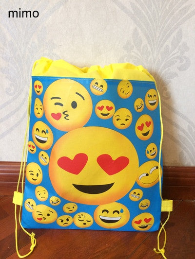 minion backpack gmy pouch non-woven string shoe shopping bag shourlder school bag for boys and girls kids birthday party gifts