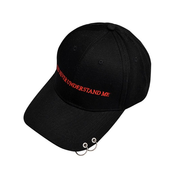 baseball cap unisex solid Ring Safety Pin curved hats baseball cap men women snapback caps casquette gorras