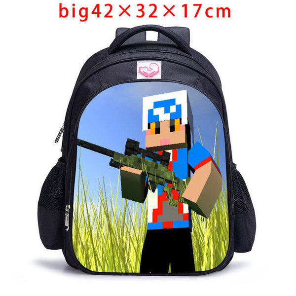 Teenager MineCraft Cartoon Backpack Boy Cartoon School Bags Hot Primary Backpack School Bags for Boys and Girl Mochila Sac A Dos