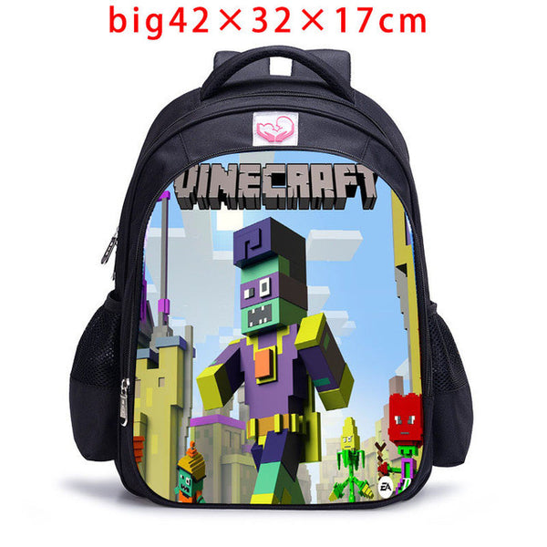 Teenager MineCraft Cartoon Backpack Boy Cartoon School Bags Hot Primary Backpack School Bags for Boys and Girl Mochila Sac A Dos