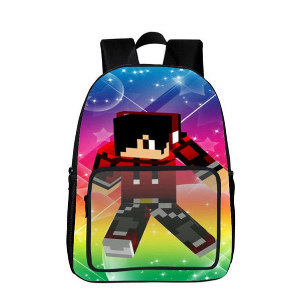 16 Inch MineCraft Colorful Backpack Boy Cartoon School Bags Orthopedic Backpack School Bags for Boys and Girl Mochila Sac A Dos