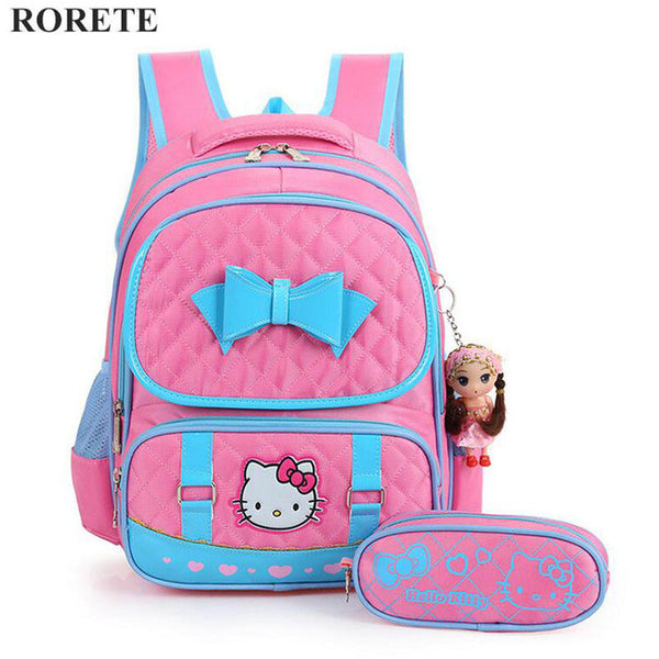 Hello Kitty School Bags For Girls Cute Waterproof backpacks Children Schoolbags Kids Bookbags Suit satchel mochila escolar