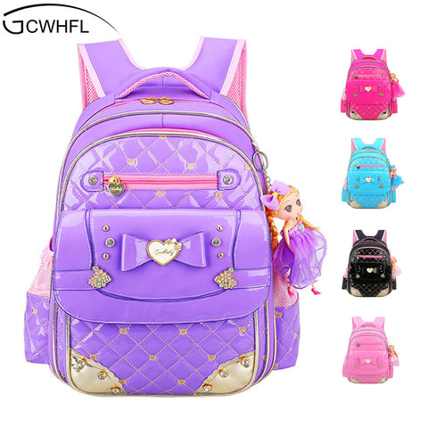 GCWHFL Korean Style Girl's School Bags Backpacks Children Schoolbags For Girl Backpack Princess Kids Book School Bags Knapsack