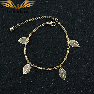 Gold Bohemian Anklet Beach Foot Jewelry Leg Chain Butterfly Dragonfly anklets For Women Barefoot Sandals Ankle Bracelet feet 2D4
