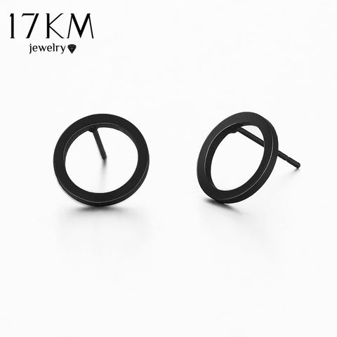 17KM 2 pair 2016 Fashion Gold Color Punk Simple T Bar Stud Earrings For Women Ear Jewelry brincos bijoux Fashion Earring