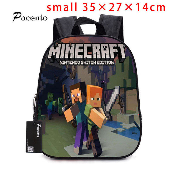 2017children Backpack Kindergarten Backpack Boy Cute MineCraft Cartoon Backpack Hot Game Backpack School Bags for Boys and Girls