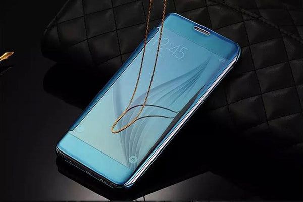 Flip Case For Samsung Galaxy A3 A5 A7 2017 Clear View Mirror Smart Cover For Samsung S8 S7 S7 Edge S6 Edge Phone Leather Case