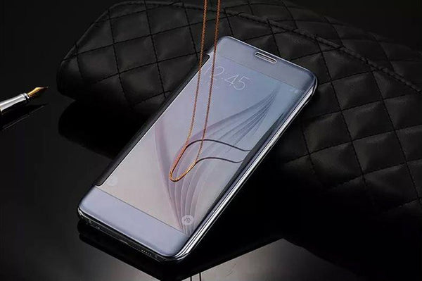 Flip Case For Samsung Galaxy A3 A5 A7 2017 Clear View Mirror Smart Cover For Samsung S8 S7 S7 Edge S6 Edge Phone Leather Case