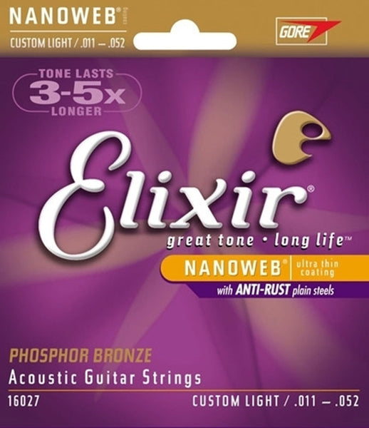 Elixir strings 010 011 012 013 Acoustic Guitar Strings elixir Nanoweb11002 11025 11027 11052 16027 16052 16102 11100 16077 16002