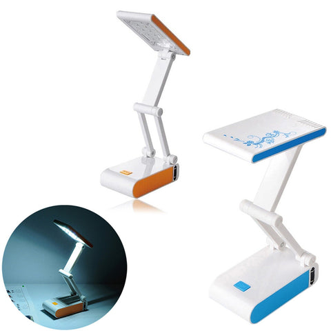 Foldable and Adjustable Eyecare Built-in Rechargeable 400mAh Battery Mini Reading 14 LED Dimmable Desk /Table Lamp --M25