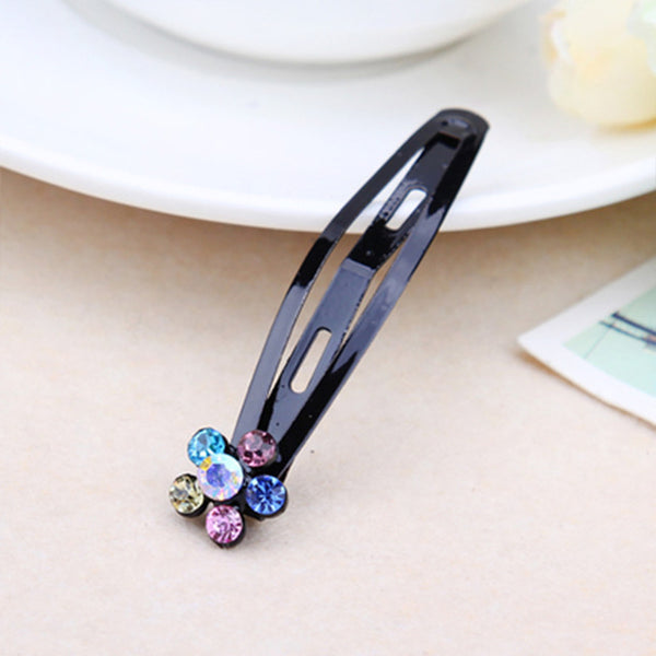 New Fashion Beauty Plum Crystal Black Hair Clip Elegance Barrettes Headbands For Women Hair Pins Girls Hairgrip Hair Accessories