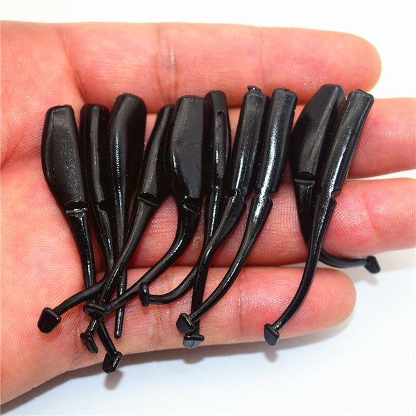 New 20 pcs/lot Soft Bait 60mm 1.2g Fishing Shad Soft Worm Swimbaits Jig Head Soft Lure Bass Fishing Bait Fishing Lures FA-253