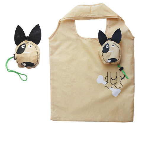 New Animals Cute Dog Useful Nylon Foldable Folding Eco Reusable Shopping Bags