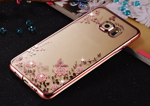 Rhinestones Soft TPU Cases For Samsung Galaxy A3 A5 2017 Case J5 J1 J3 2016 Case for Samsung Galaxy S7 S6 edge S3 S8 S5 Case