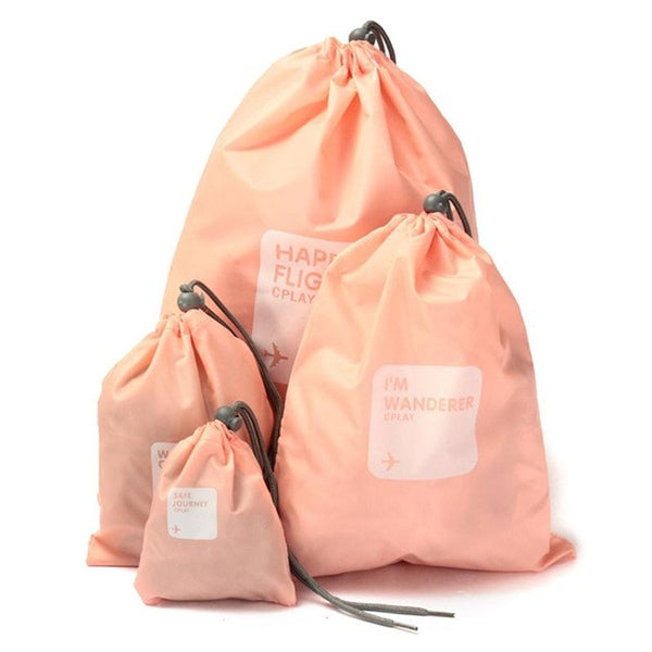 4Pcs Packing Cube Travel Bag System Durable One Set Large Capacity Bags Unisex Clothing Sorting Organize Bag