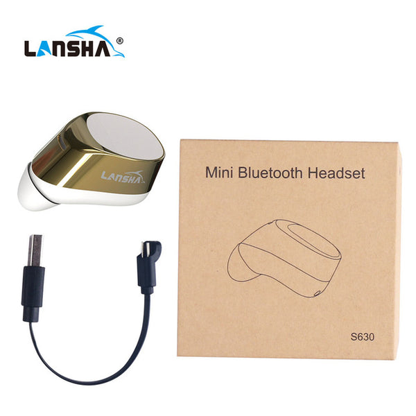 LANSHA Mini Bluetooth Earbuds Handsfree Noise Cancelling Smallest Wireless Earphone With Mic For Mobile Phone Iphone In Car