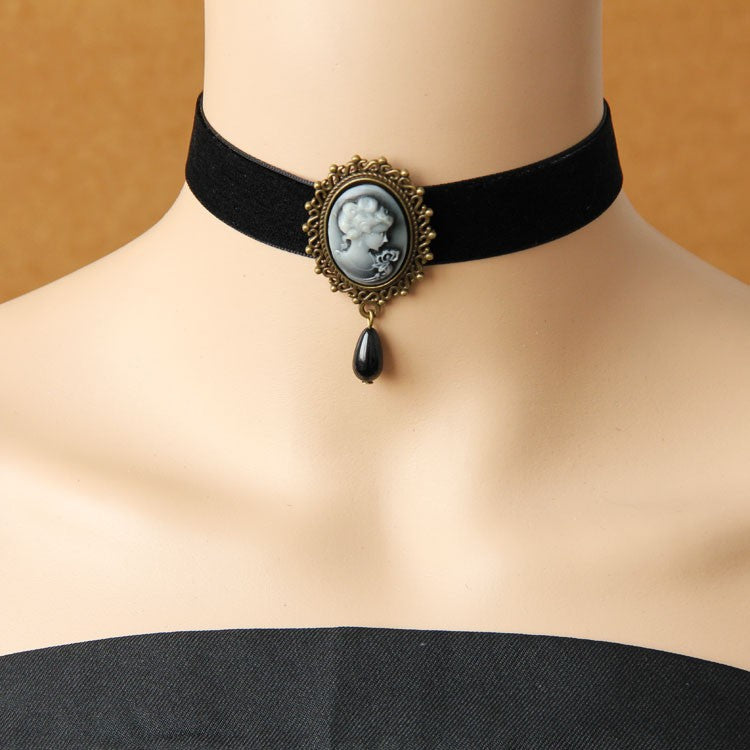 Gothic jewelry vintage lace necklaces & pendants women accessories choker necklace false collar statement necklaces