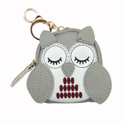 Owl coin purses women wallets small mini cute cartoon card holder key headset money bags for girls ladies purse pink green blue