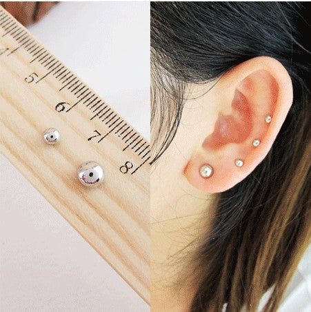 3MM 6 MM Mini l no pierced magnet stud earring  magnetic earrings cool earrings free shipping C94 C95
