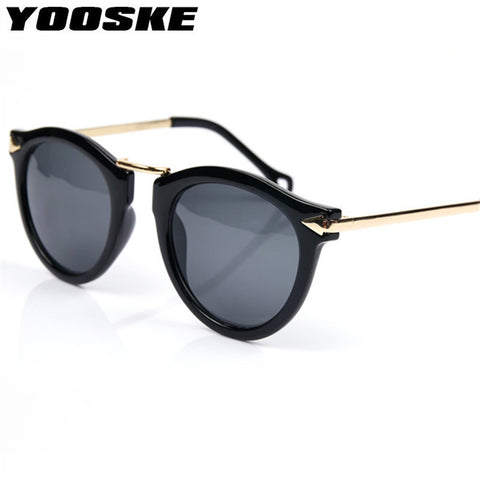 4 Colors Retro Round Women Sunglasses Brand Mirrored Female Sun Glasses Women's Glasses Feminine