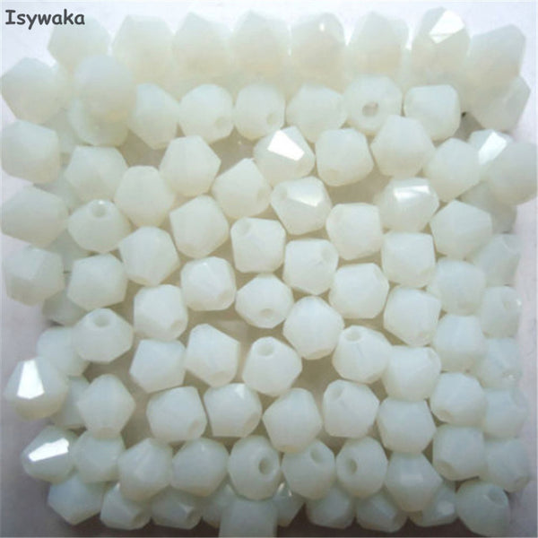 Isywaka Sale Pink Colors 200pcs 4mm Bicone Austria Crystal Beads charm Glass Beads Loose Spacer Bead for DIY Jewelry Making