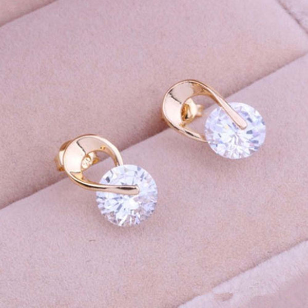 TOMTOSH 2017 New Hot Women's Jewelry Gift Gold Zircon Crystal Earring Eardrop Earbob Ear Studs