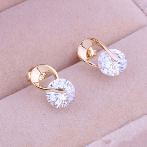 TOMTOSH 2017 New Hot Women's Jewelry Gift Gold Zircon Crystal Earring Eardrop Earbob Ear Studs