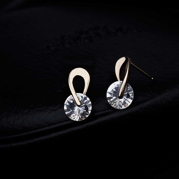 TOMTOSH 2017 New Hot Women's Jewelry Gift Gold Zircon Crystal Earring Eardrop Earbob Ear Studs