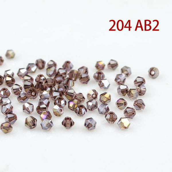 Crystal AB Bicone Beads 5328/5301 100PCS/LOT 4mm Czech Loose Crystal Beads/Faceted Glass Beads for DIY Jewelry Necklace Bracelet