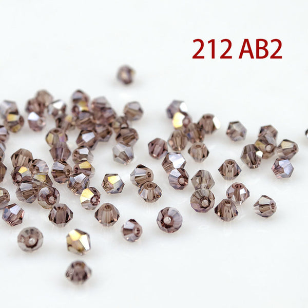 Crystal AB Bicone Beads 5328/5301 100PCS/LOT 4mm Czech Loose Crystal Beads/Faceted Glass Beads for DIY Jewelry Necklace Bracelet